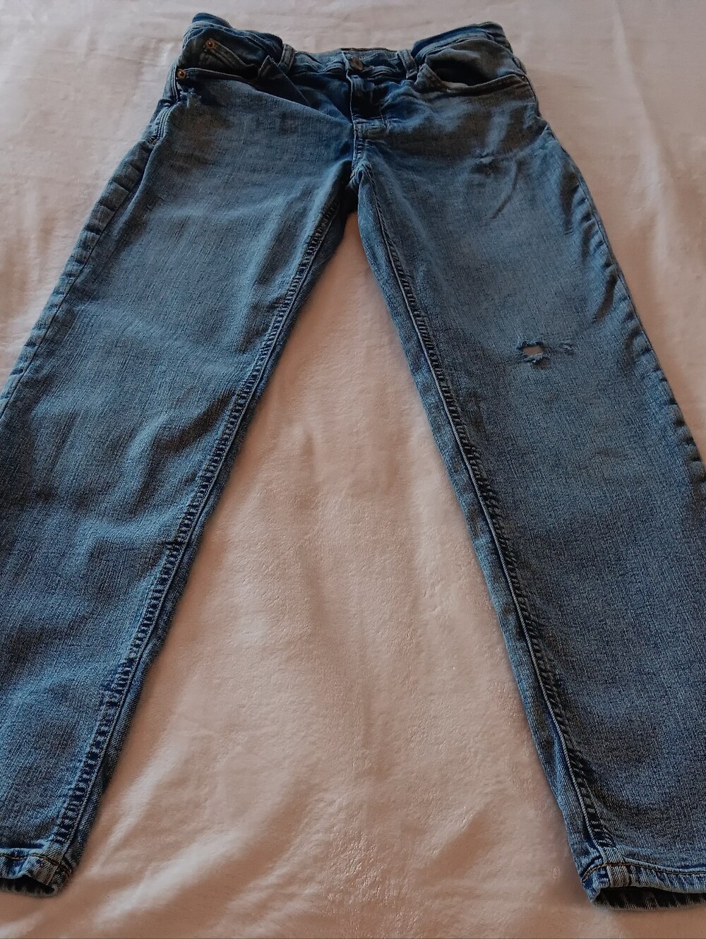 Boys Straight Fit Blue Jeans - Size 16